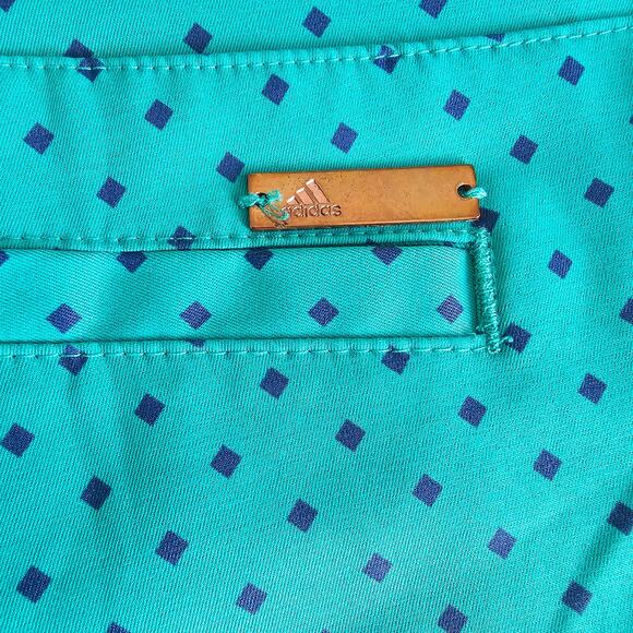 Adidas Golf Shorts Women’s Size 16 Green Diamond Pattern Athletic Casual - Picture 6 of 8